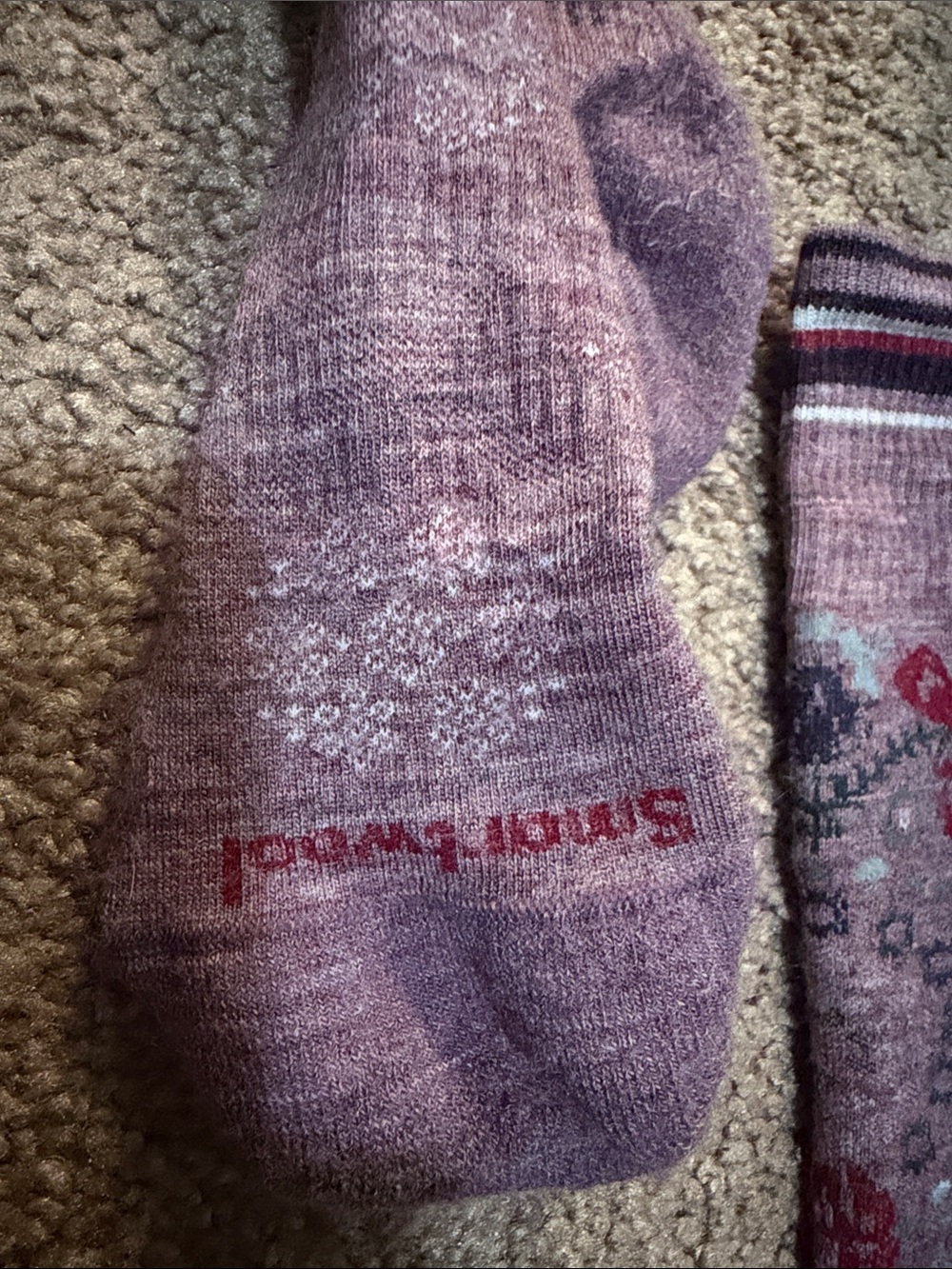 Smartwool socks- Knee-High Floral Pattern - Picture 3 of 4